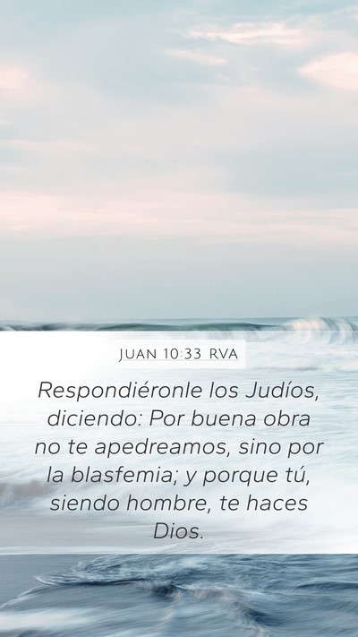 Juan 10:33 RVA Bible Verse Image