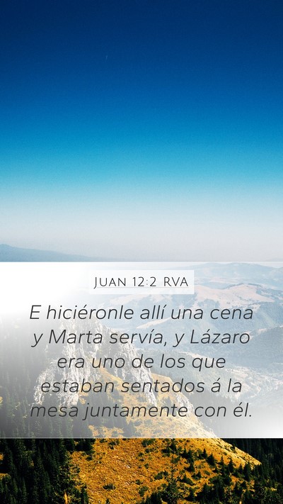 Juan 12:2 RVA Bible Verse Image