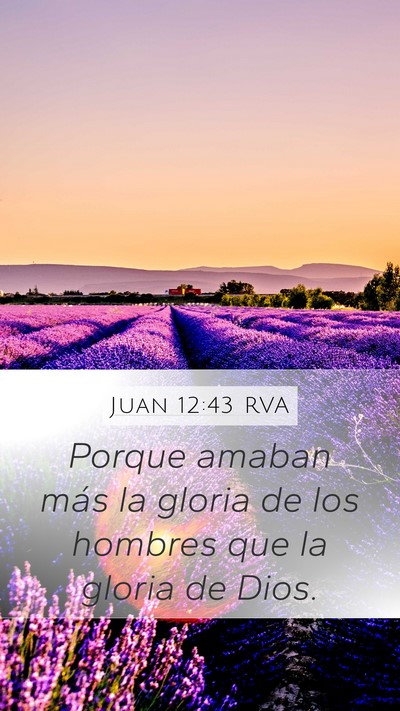 Juan 12:43 RVA Bible Verse Image