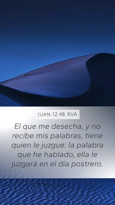 Juan 12:48 RVA Bible Verse Image