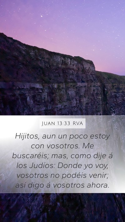 Juan 13:33 RVA Bible Verse Image