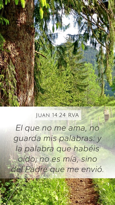 Juan 14:24 RVA Bible Verse Image