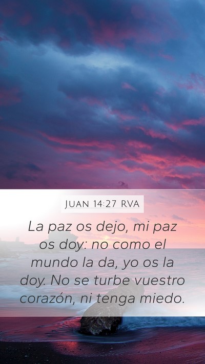Juan 14:27 RVA Bible Verse Image