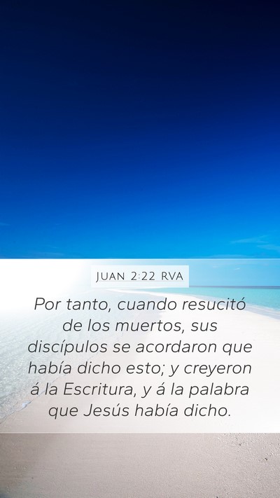 Juan 2:22 RVA Bible Verse Image