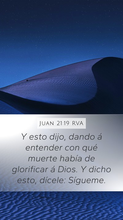 Juan 21:19 RVA Bible Verse Image