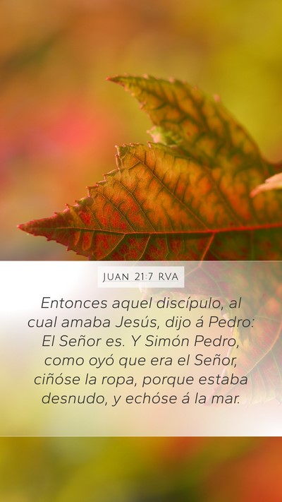 Juan 21:7 RVA Bible Verse Image