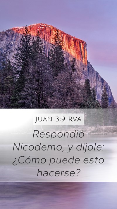 Juan 3:9 RVA Mobile Phone Wallpaper - Respondió Nicodemo, y díjole: ¿Cómo puede - Mobile Bible Verse Wallpaper
