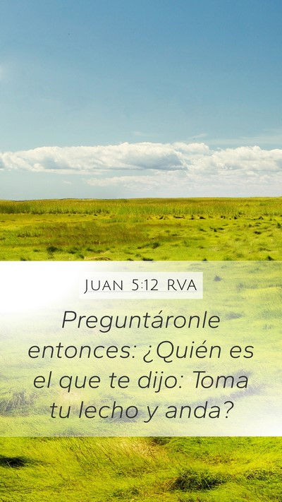 Juan 5:12 RVA Mobile Phone Wallpaper - Preguntáronle entonces: ¿Quién es el que te - Mobile Bible Verse Wallpaper