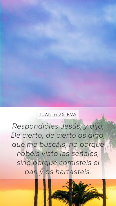 Juan 6:26 RVA Bible Verse Image
