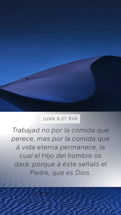Juan 6:27 RVA Bible Verse Image
