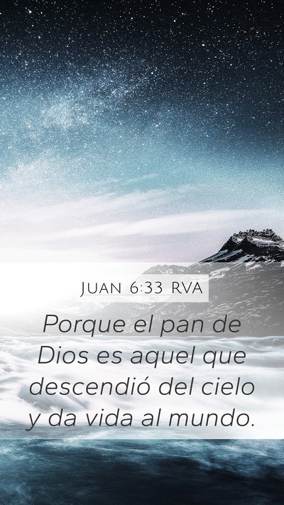 Juan 6:33 RVA Bible Verse Image