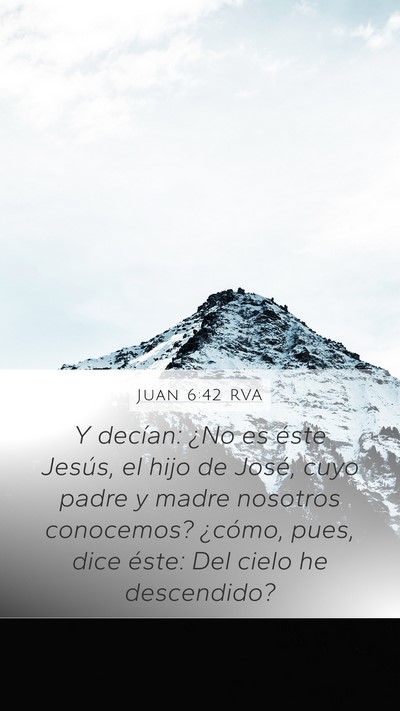 Juan 6:42 RVA Bible Verse Image