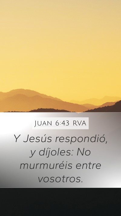 Juan 6:43 RVA Bible Verse Image
