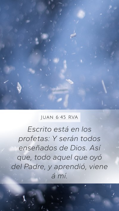Juan 6:45 RVA Bible Verse Image