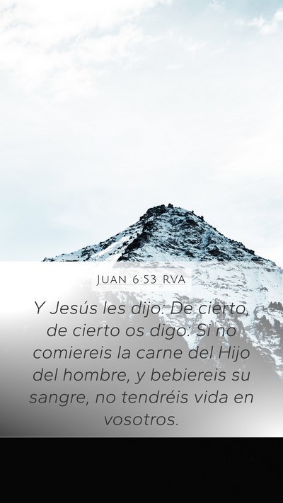 Juan 6:53 RVA Bible Verse Image