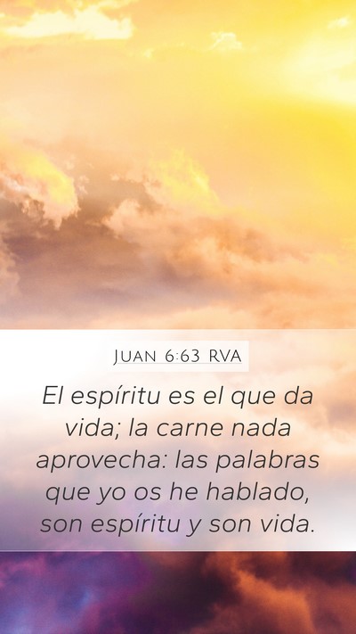 Juan 6:63 RVA Bible Verse Image