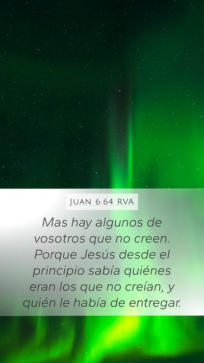 Juan 6:64 RVA Bible Verse Image