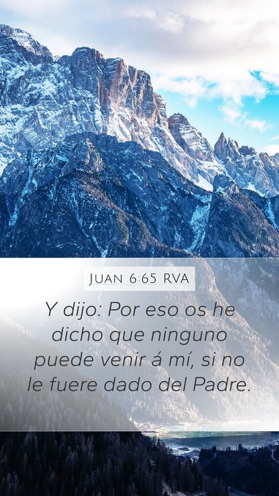 Juan 6:65 RVA Bible Verse Image