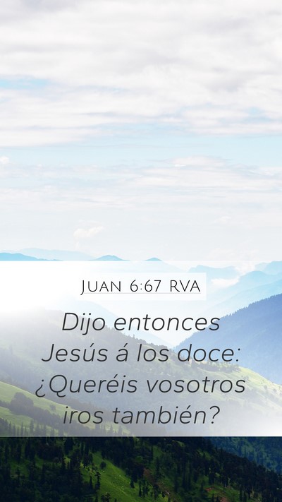 Juan 6:67 RVA Bible Verse Image