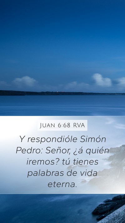 Juan 6:68 RVA Bible Verse Image