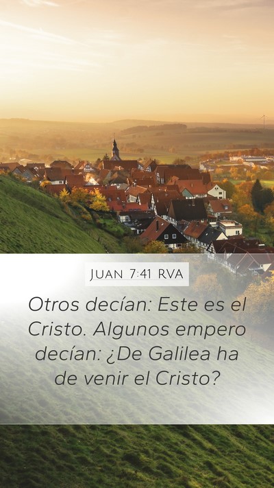 Juan 7:41 RVA Bible Verse Image