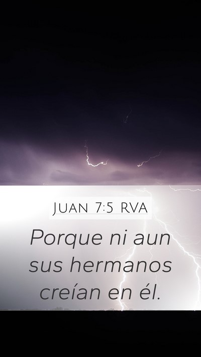 Juan 7:5 RVA Bible Verse Image