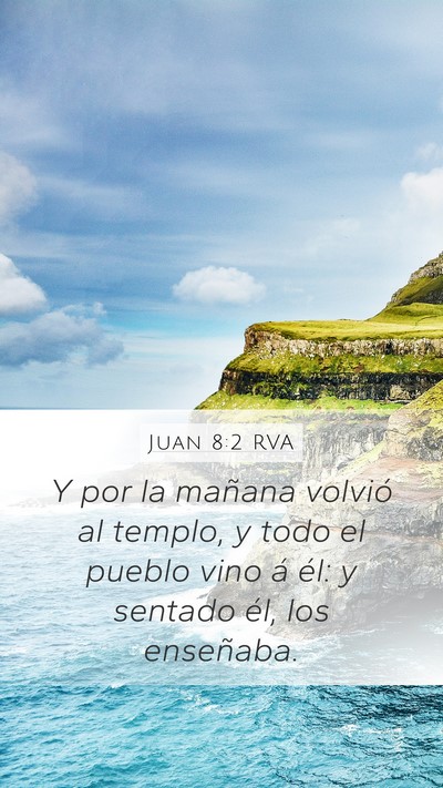 Juan 8:2 RVA Bible Verse Image