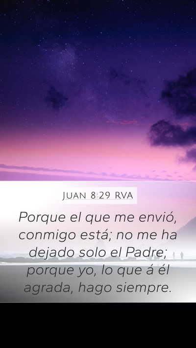 Juan 8:29 RVA Bible Verse Image