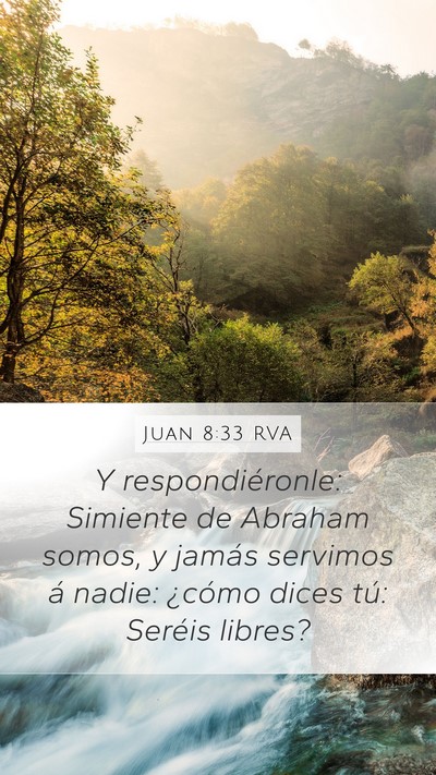 Juan 8:33 RVA Bible Verse Image