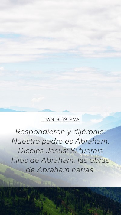 Juan 8:39 RVA Bible Verse Image
