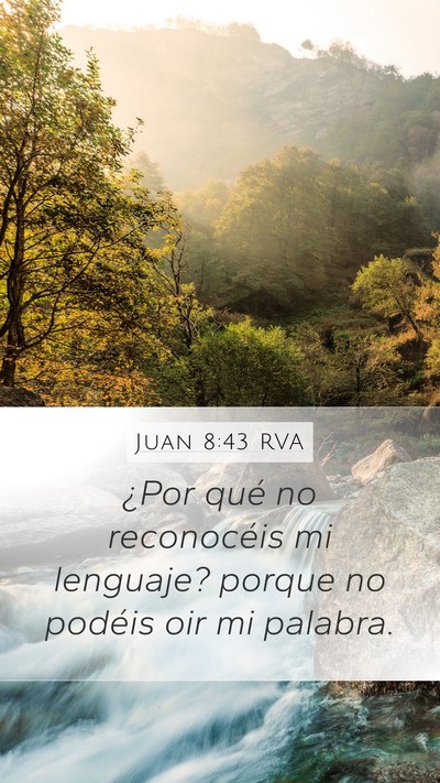 Juan 8:43 RVA Bible Verse Image