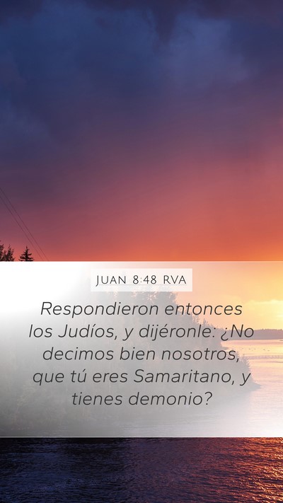 Juan 8:48 RVA Bible Verse Image