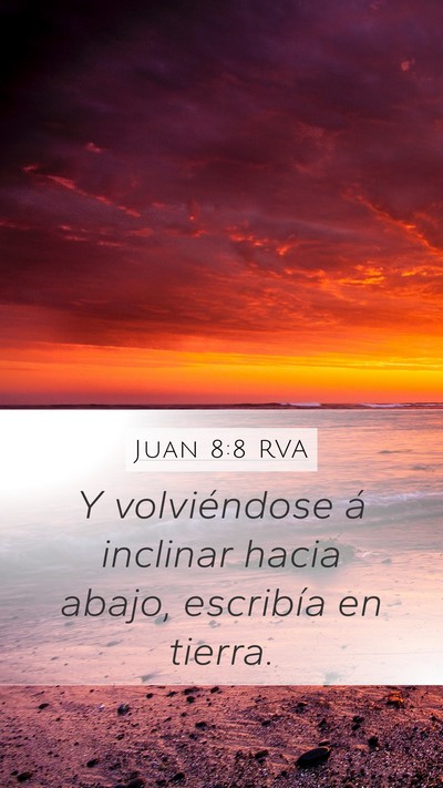 Juan 8:8 RVA Bible Verse Image