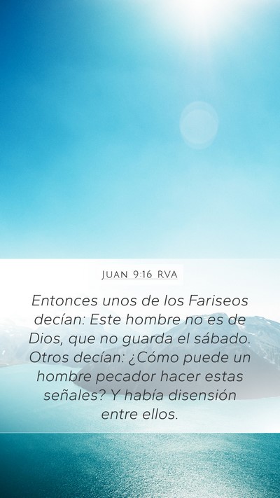 Juan 9:16 RVA Bible Verse Image
