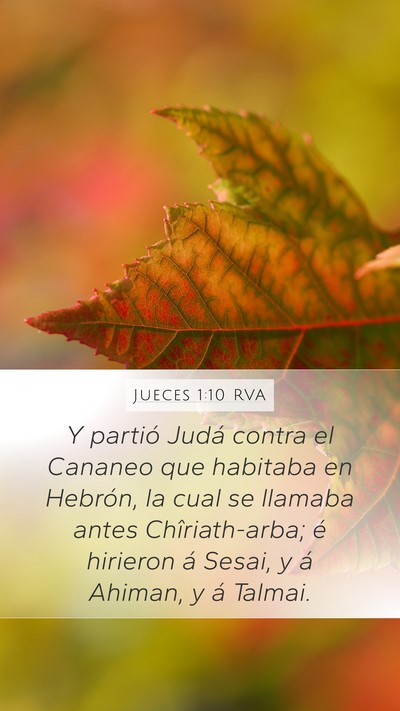 Jueces 1:10 RVA Bible Verse Image
