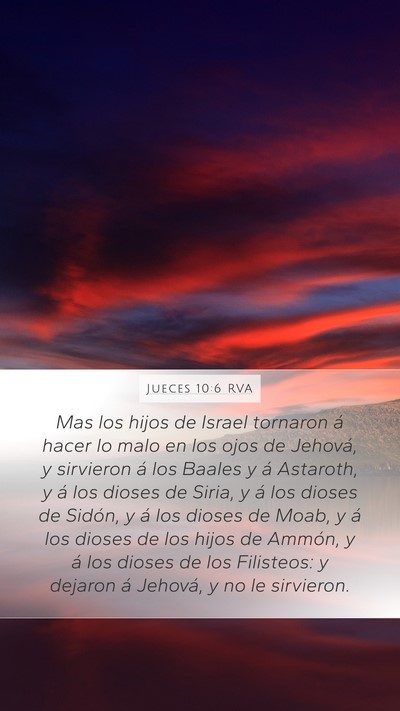 Jueces 10:6 RVA Bible Verse Image