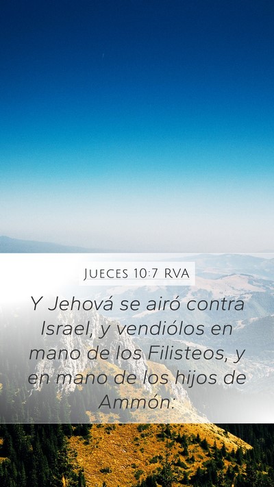 Jueces 10:7 RVA Bible Verse Image