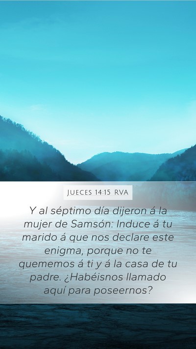 Jueces 14:15 RVA Bible Verse Image