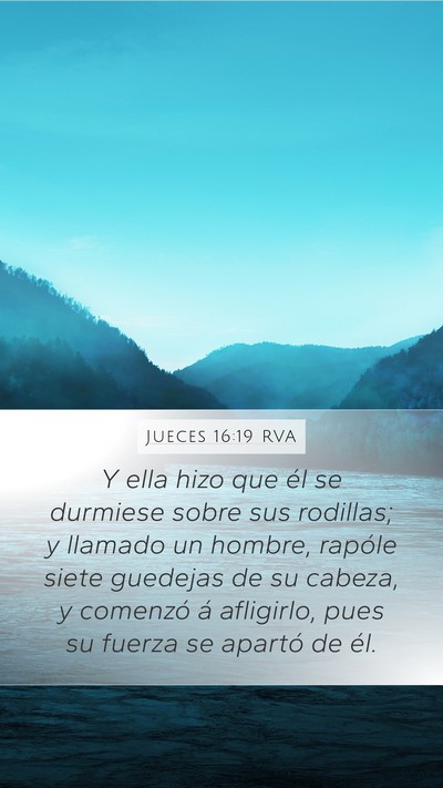 Jueces 16:19 RVA Bible Verse Image