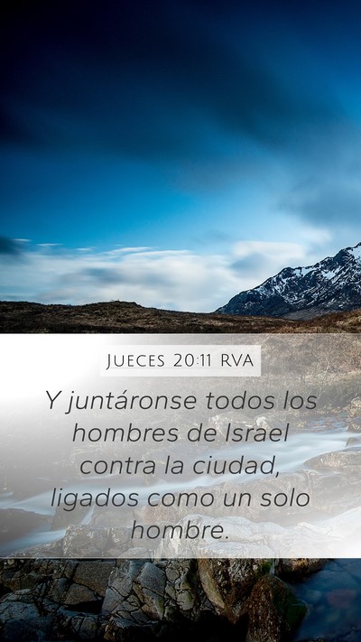 Jueces 20:11 RVA Bible Verse Image
