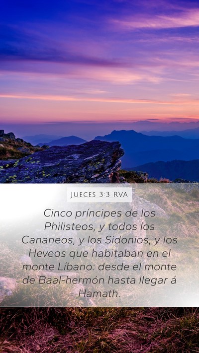 Jueces 3:3 RVA Bible Verse Image