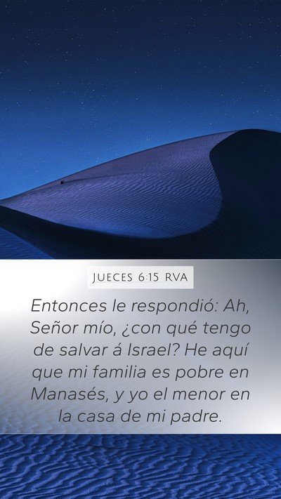 Jueces 6:15 RVA Bible Verse Image