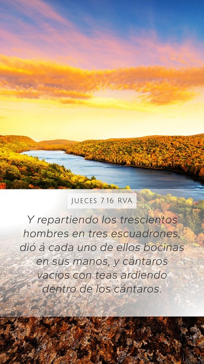 Jueces 7:16 RVA Bible Verse Image