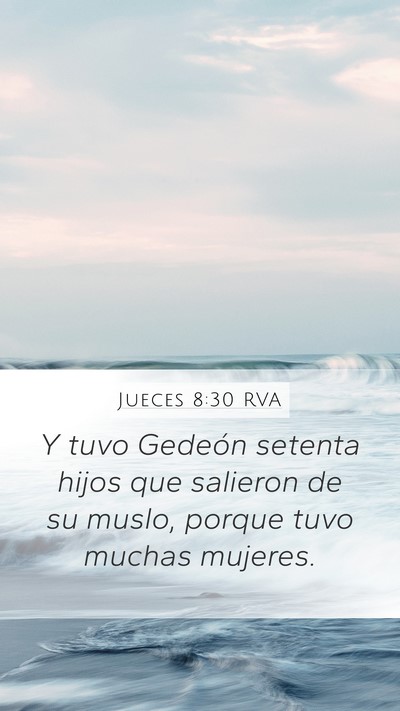 Jueces 8:30 RVA Bible Verse Image