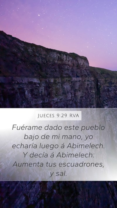 Jueces 9:29 RVA Bible Verse Image
