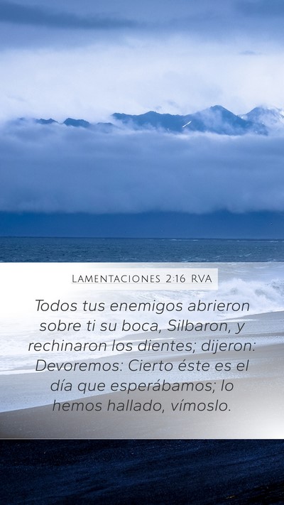 Lamentaciones 2:16 RVA Bible Verse Image