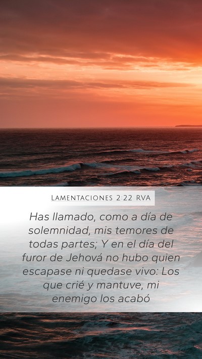 Lamentaciones 2:22 RVA Bible Verse Image