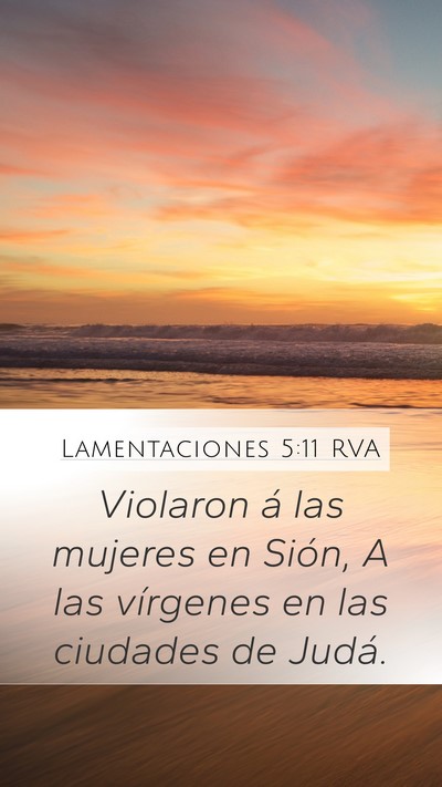 Lamentaciones 5:11 RVA Bible Verse Image