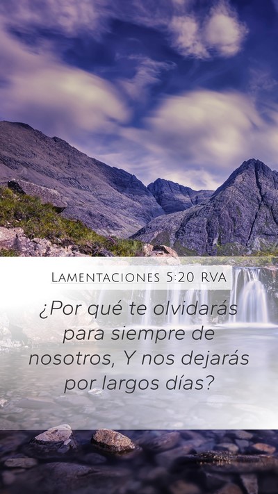 Lamentaciones 5:20 RVA Bible Verse Image