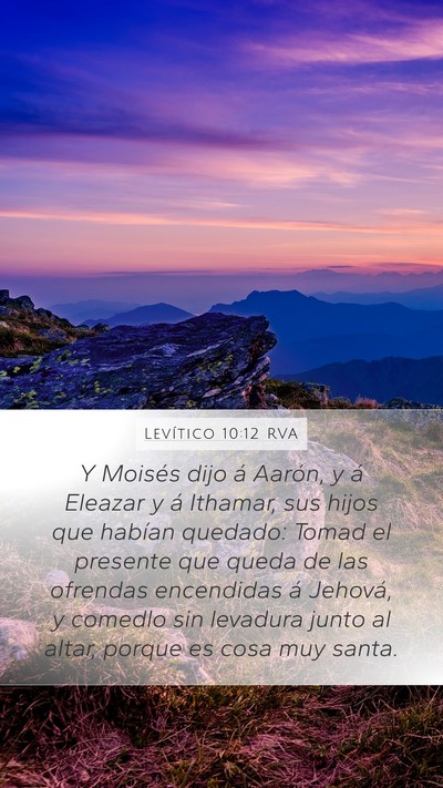 Levítico 10:12 RVA Bible Verse Image